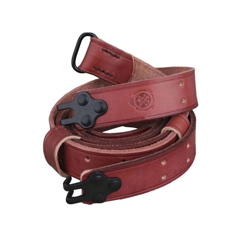 

Tactical For M14 Leather Sling TAN Shoulder Strap Shooting Rope Hunting Belt Portable Hiking Outdoor Combat Milsim Training