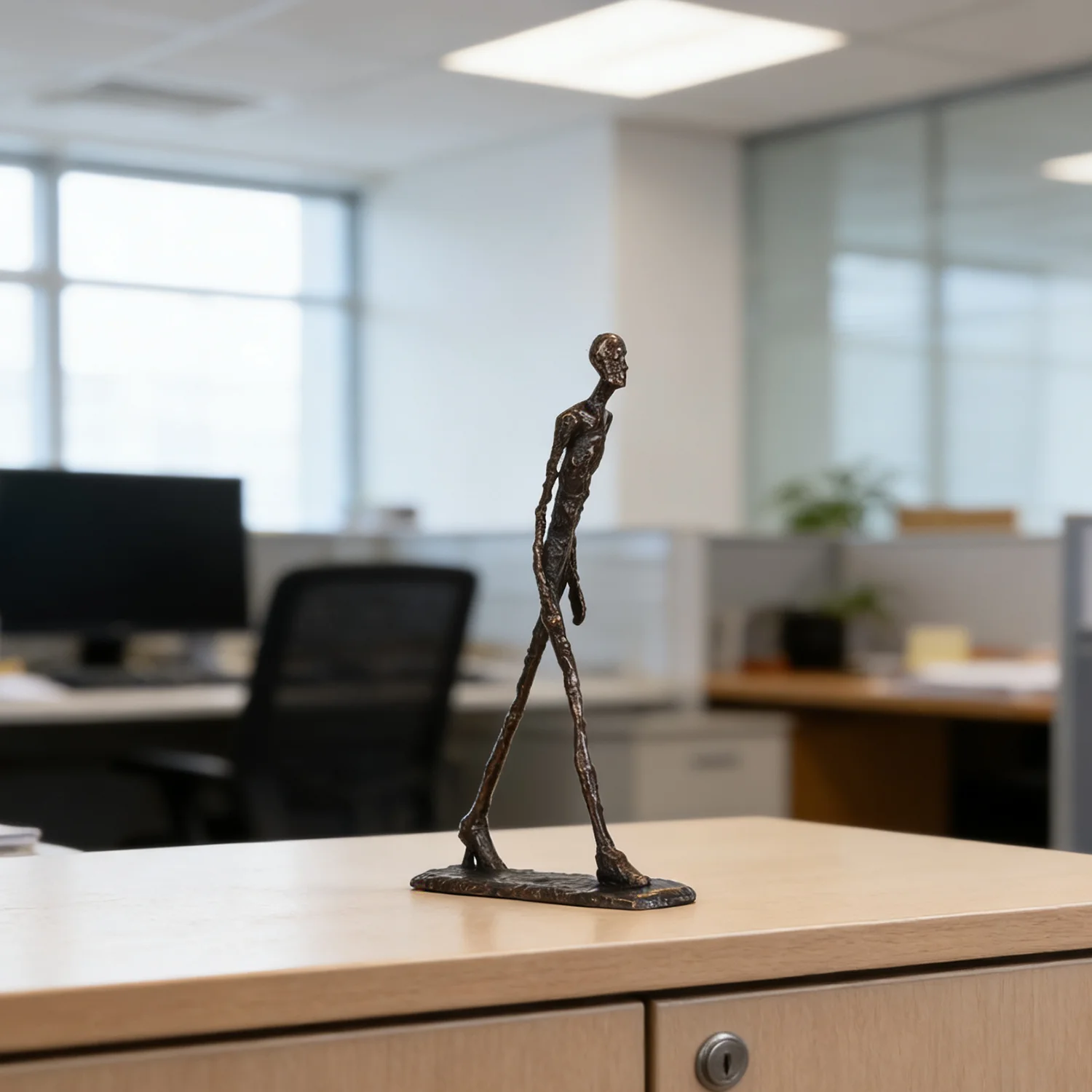 Giacometti 조각 청동 산책 남자 동상 복제 유명한 추상 해골 컬렉션 입상 홈 장식