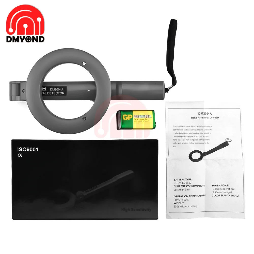 Metal Detector DM3004A Handheld Alarm High Sensitivity Metal Scanner Security Checker Pinpointer Search Coil Metal Detect