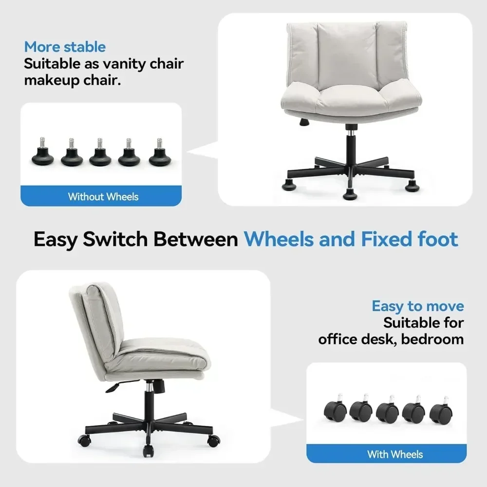 "ergonomic swivel chair with cushioned seat, adjustable height, and tech fabric upholstery"