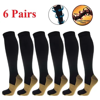 6 Pair Copper Compression Socks 1