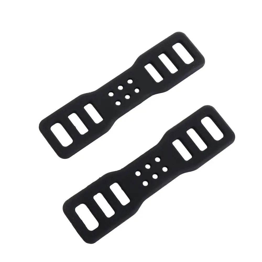 Bike Bicycle Cycling Silicone Elastic Strap Bandage Light Lamp Mount Holder Mirror Recorder Fixed Silicone Band Headlight 4Pcs