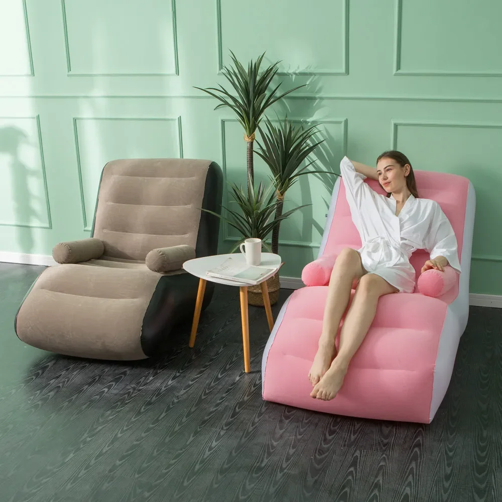 Hot New Inflatable Lazy Sofa Fashionable and Comfortable Lunch Rest Lazy Chair Indoor Foldable Bed Leisure Air Bench