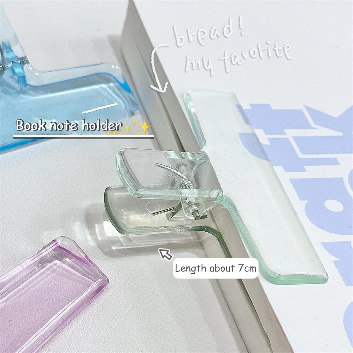 Transparent Candy Color Large Clip Ins Student File Account Hand Account Bill Binder Clip Paperclips Ofeice & School Supplies paper clips,binder clips