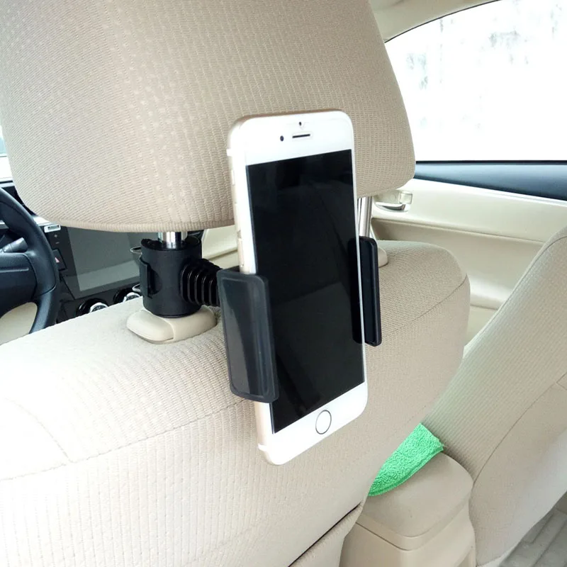 Klsniur Car Headrest Mount, Tablet Headrest Holder, Car Backseat Seat Mount Holder Universal 360° Rotating Adjustable for All 6-10.5 Tablet iPad