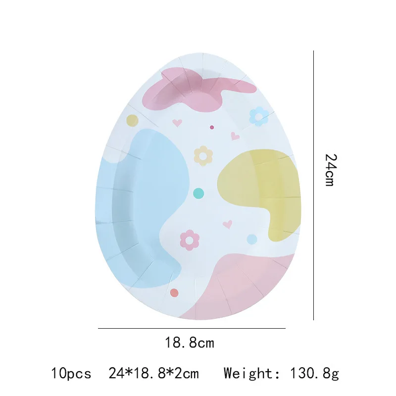 행복한 부활절 장식 토끼 당근 부활절 달걀 종이 접시 어린이 1 2 3 생일 장식 부활절 파티 용품