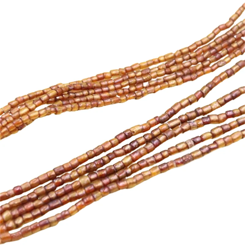 TinyIrregularCylindricalBranchGoldenCoralBeadsGoodQuality