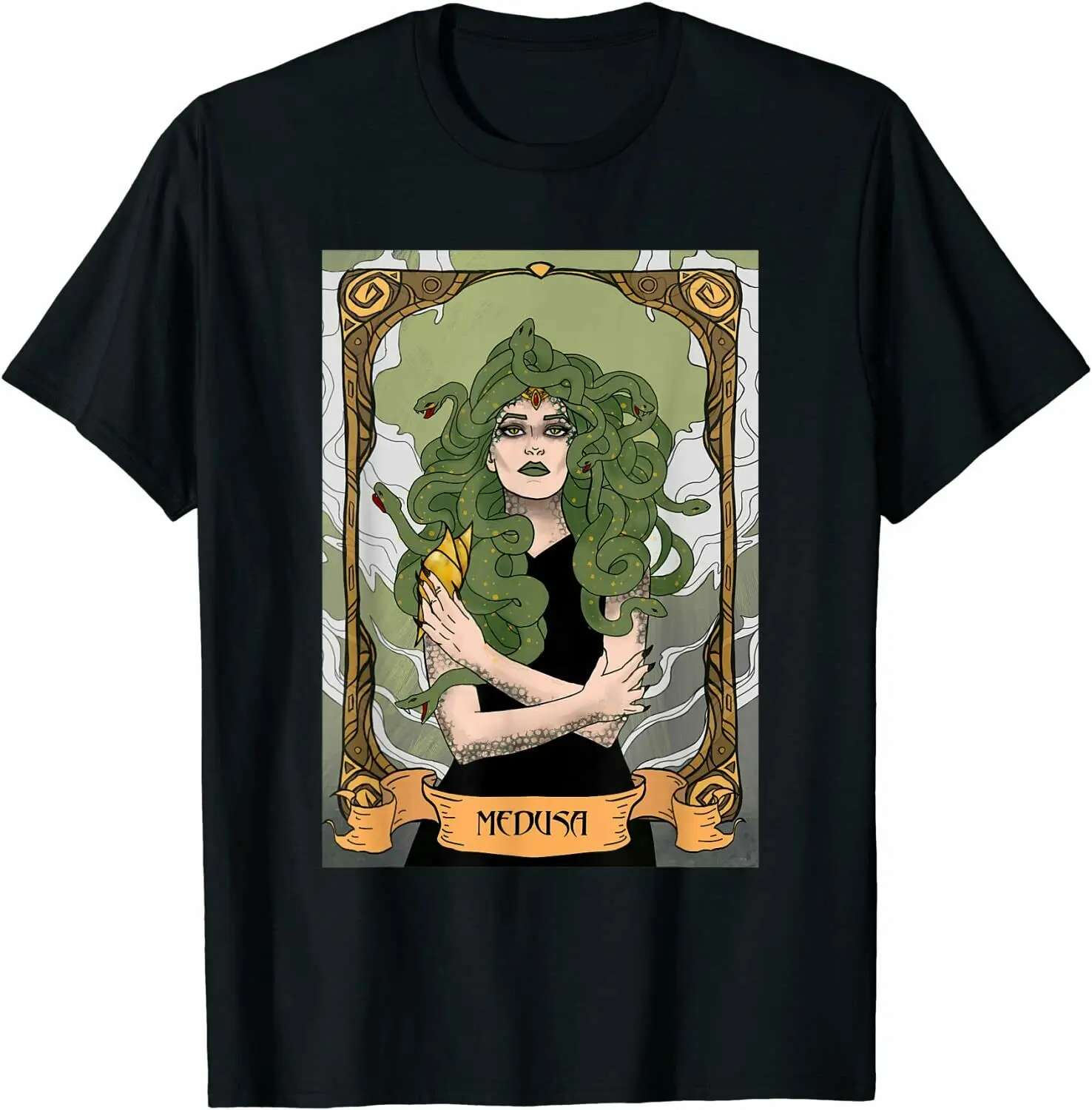 

Ancient Greece Mythology Snakes Medusa Greek Goddess T-Shirt. Summer Cotton Short Sleeve O-Neck Mens T Shirt New S-3XL