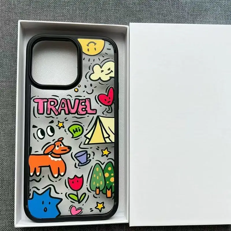 Puppy Graffiti Protective Phone Case – Stylish Back Cover