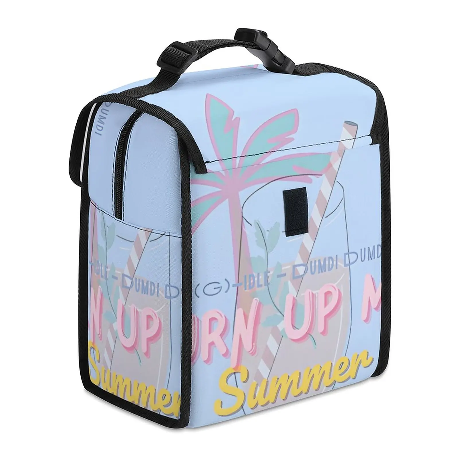 Beach Style Lunch Bag Thermal Lunch Box for Food Lunch and Office Bag in One Custom Print Lanch Bag for Work Large Capacity