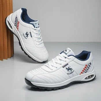 남성용 전문 경량 골프화: 미끄럼 방지, 통기성 에어 쿠션 운동화, 훈련용 상품 이미지