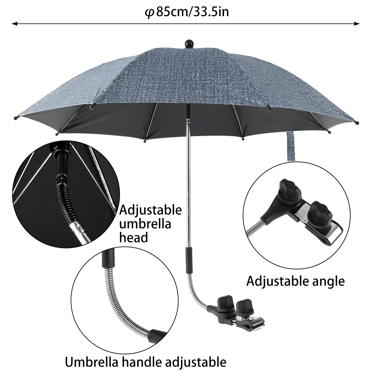 Universal Baby Car Pram Umbrella Adjustable Shade Rainproof 360&deg; UV Protection for Stroller mini umbrella mini sun umbrella sun umbrella automatic sun umbrella kids umbrella