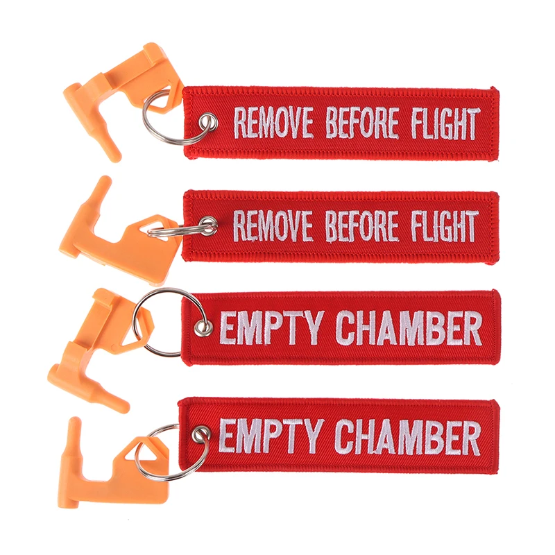 Tactical Safety Flag Tactical Safety Flag Signage EMPTY CHAMBER/ REMOVE BEFORE FIGHT Plastic Ensign Hunting Accessories Pennon Banner 2pcs 13*3cm