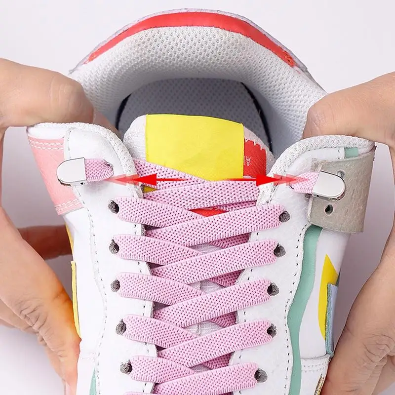 Flat Κορδόνια Παπουτσιών 8mm Ελαστικά Χωρίς Δέσιμο Elastic Bold