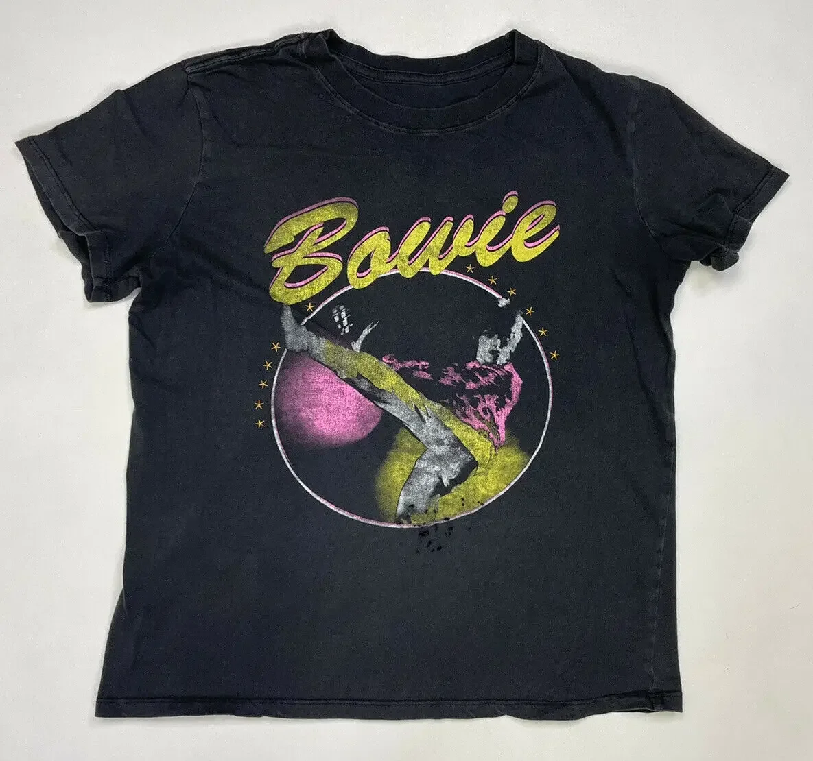 

BOWIE T-shirt Adult Men Adult Small Black Music Graphic