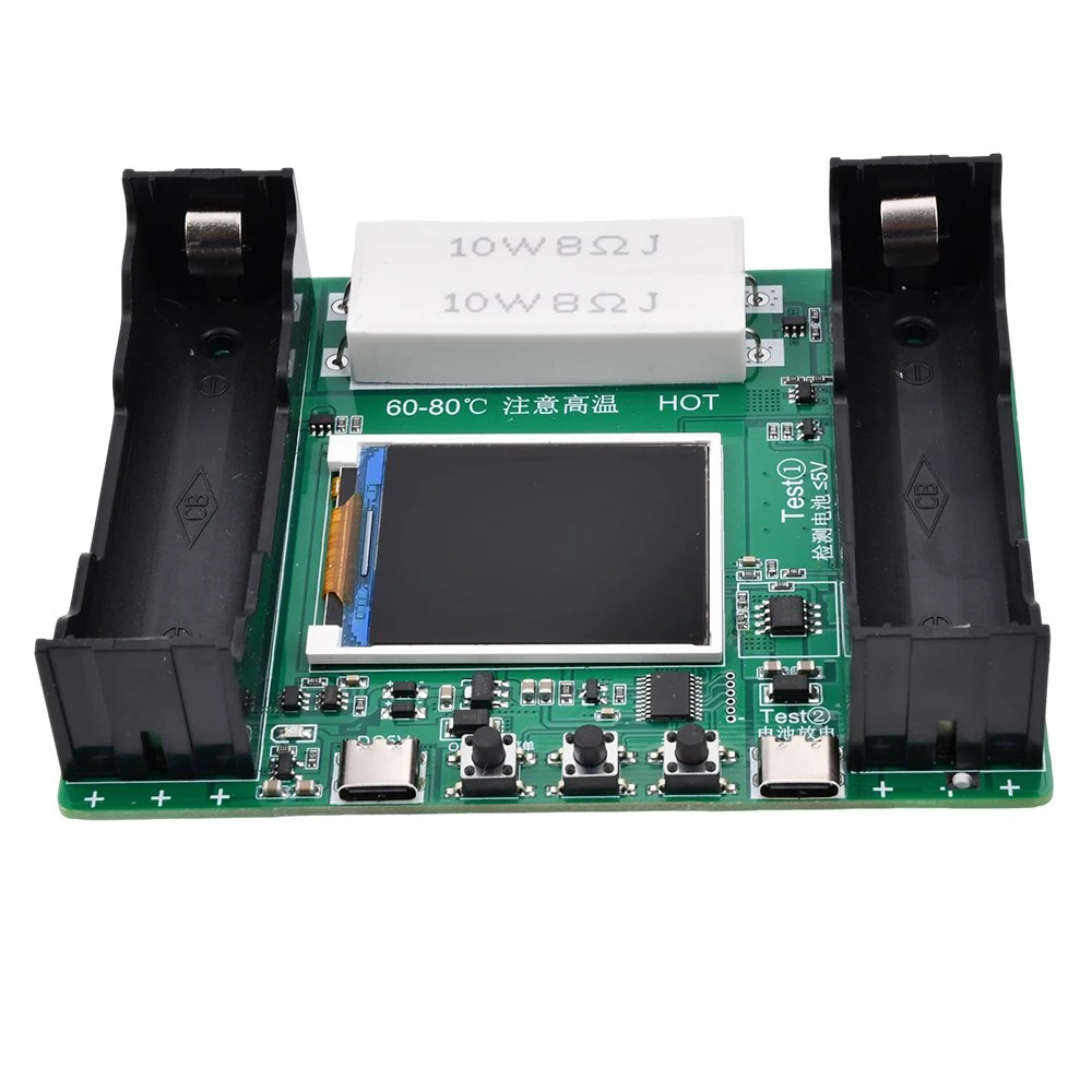 Type-C LCD Display Battery Capacity Tester MAh MWh Lithium Battery Digital Battery Power Detector Module 18650 Battery Tester 5