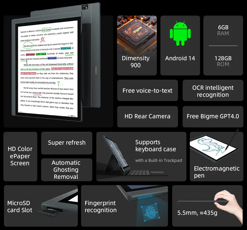 【値下げ】Bigme B1051C Amazon.com : Bigme B1051C Eink Tablet with Keyboard and