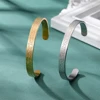 EUEAVAN Stainless Steel Ayatul Kursi Bangles Arabic Calligraphy Allah Islam Muslim Quran Verse Cuff Bracelet Religious Jewelry 1