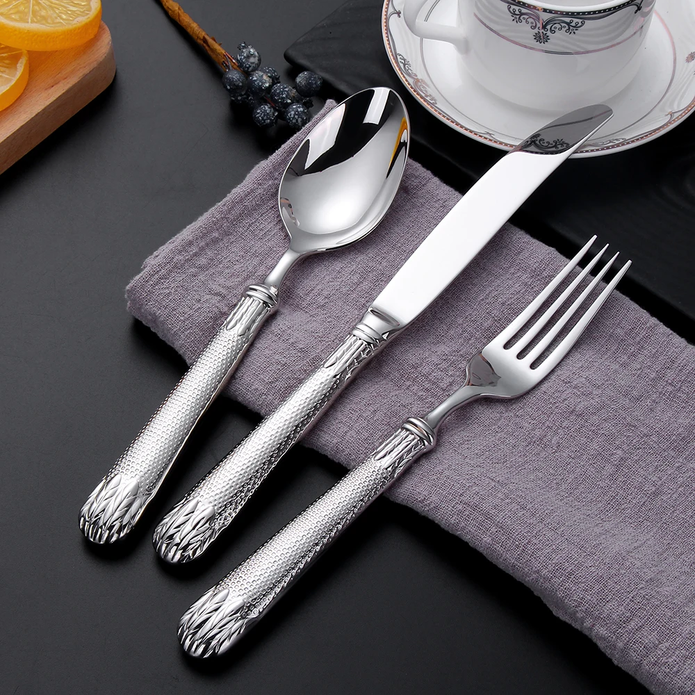 Jxkgenix Set di posate in acciaio inox per 4 persone, con coltello, forchetta, cucchiaio, posate lucidate a specchio, lavabili in lavastoviglie, set da 20 pezzi (oro rosa