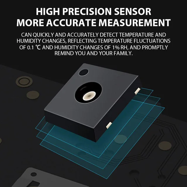 Cozylife Temperature Humidity Sensor For Smart Home With Display Screen Blutooth 5.0 Electronic Digital Humidity Indoor Sensor 6