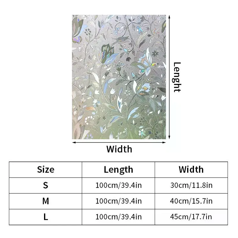 Description Picture 4 of itemGlass Window Sticker 3D Rainbow Prism Films Decorative Stained Windows Privacy Film Adhesive Static Clings Stickers Home Decor