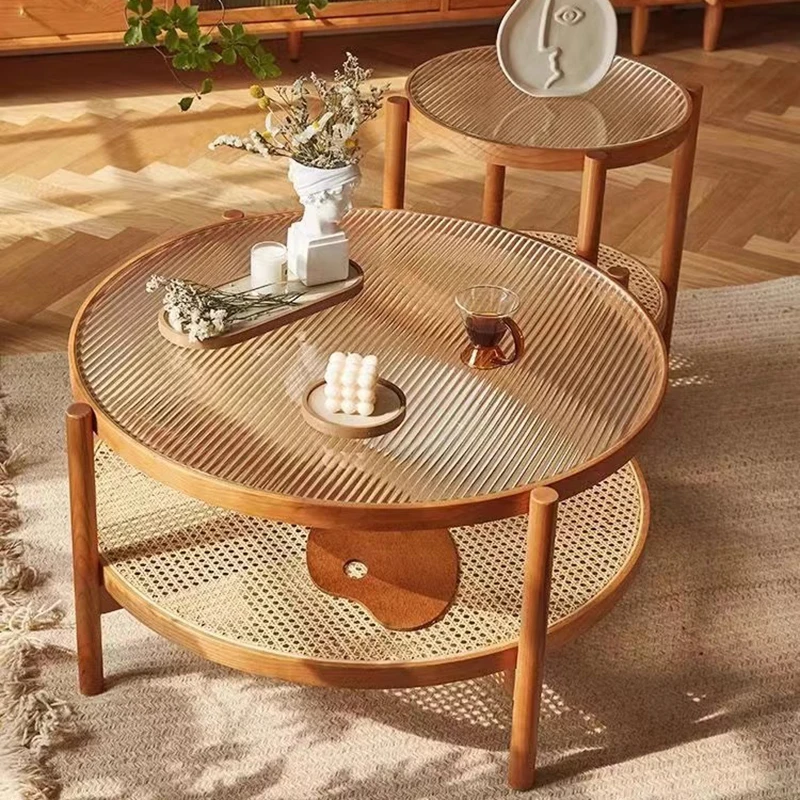 

Nordic Designer Coffee Tables Round Mobile Outdoor Hallway Standing Ide Table Design Breakfast Mesa Auxiliar Salon Room Decor