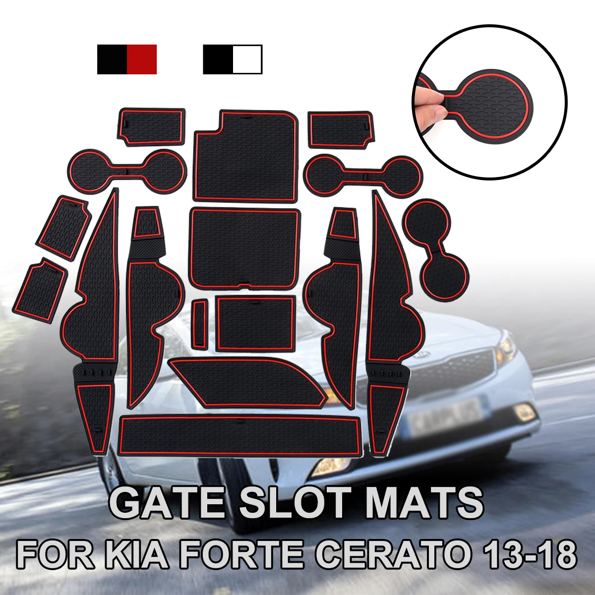 Antislip Rubber Gate Slot Cup Mats Car Styling Stickers Accessories