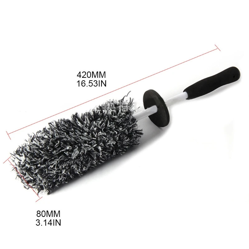 Wheel Tire Brush Car Detailing kit Rim Detailing Brushes Cleaning Microfiber Cleaning Cloth Great to Clean Dirty Tires wheel brush tire rim cleaning tool