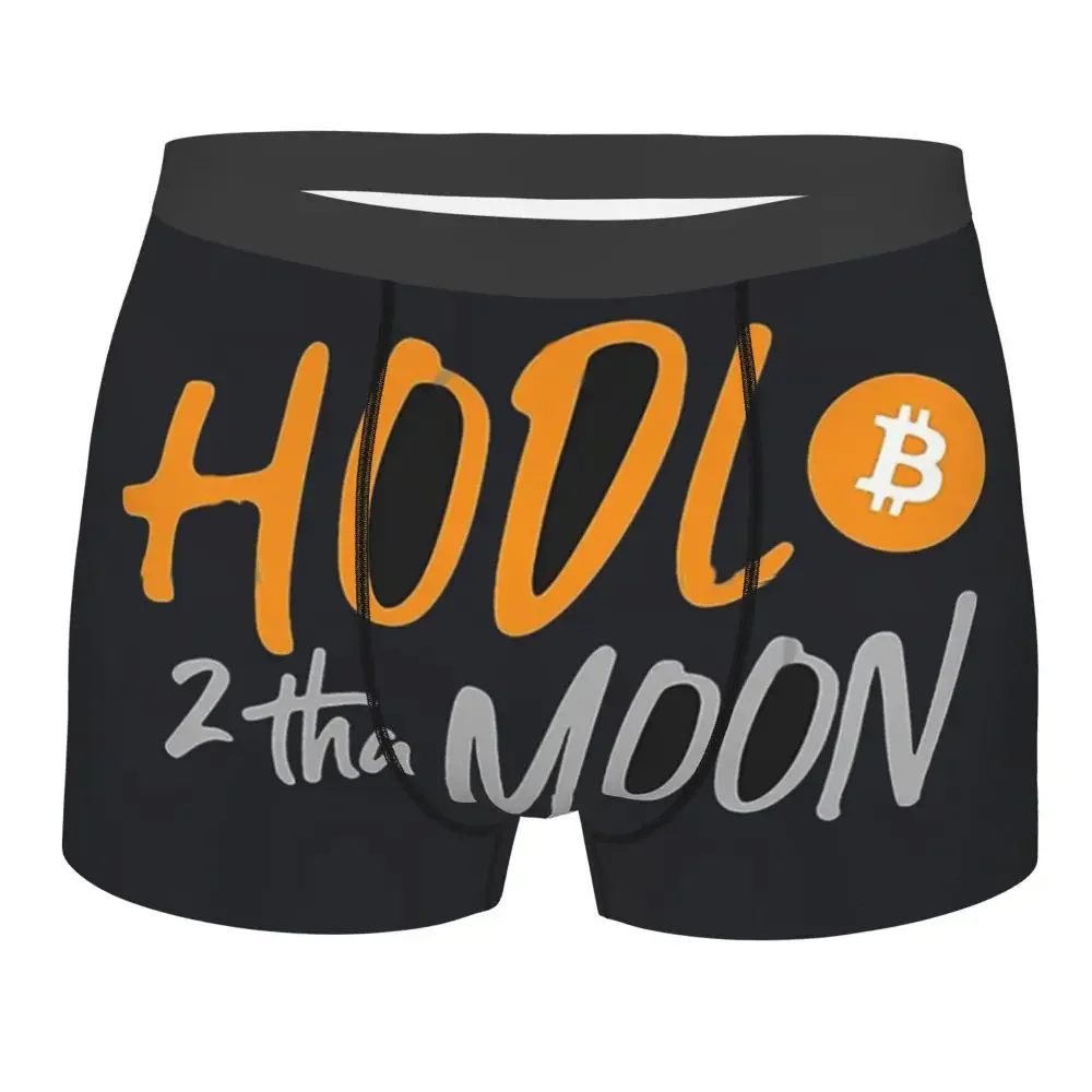 

Hodl To The Moon Bitcoin Cryptocurrency Miners Meme Underpants Homme Panties Men's Underwear Sexy Shorts Boxer Briefs