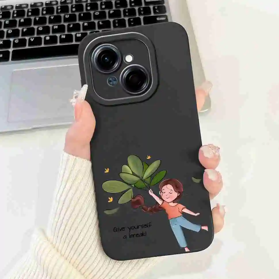 Black Butterfly Ultra-Thin Soft Silicone Case - 6.67 Back Cover