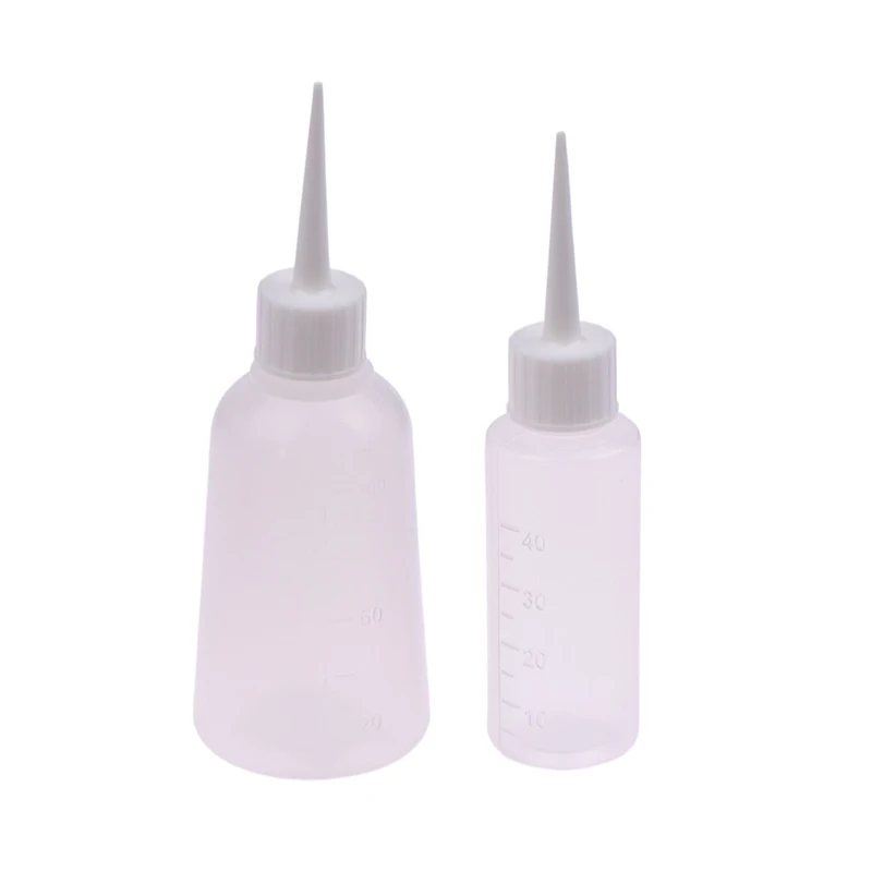5PCS 40/100ml Plastic Clear Tip Applicator Bottle Squeeze Bottle for Crafts Art Glue Multi Purpose Refillable Empty