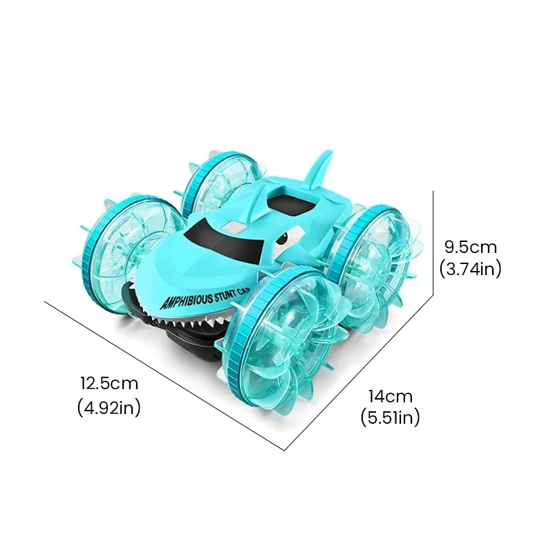 Shark Amphibious Remote Control Car Rc Stunt Car Double-Sided Flip Driving Drift Rc Cars Outdoor Toys for Boys Children Gift