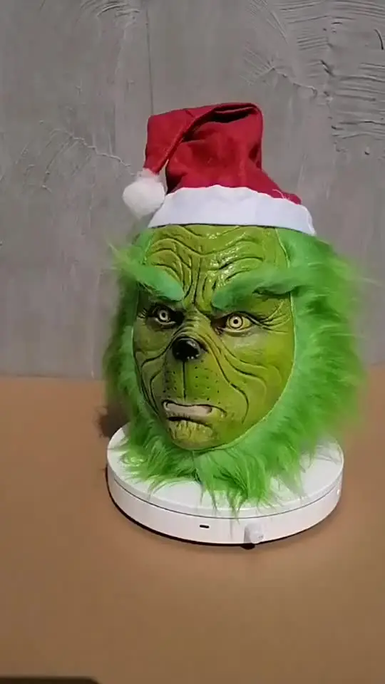 The Grinch masker met haar latex halloween