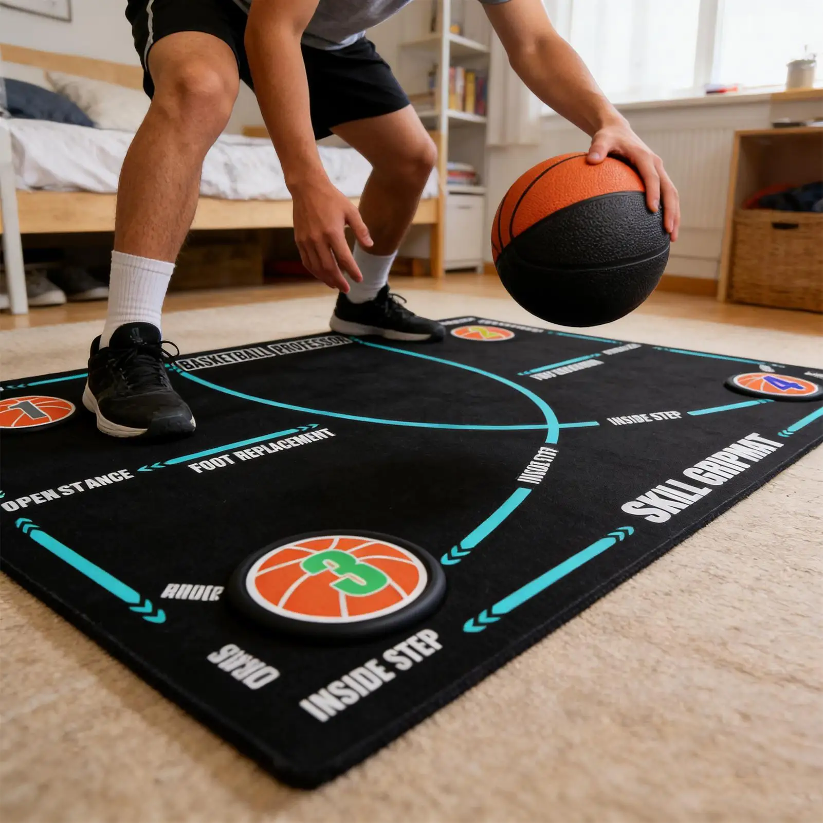 Basketball Dribble Pad Non-Slip Training Mat Professional Sports Gear for Kids Adults Players Basketball Training Practice Tool