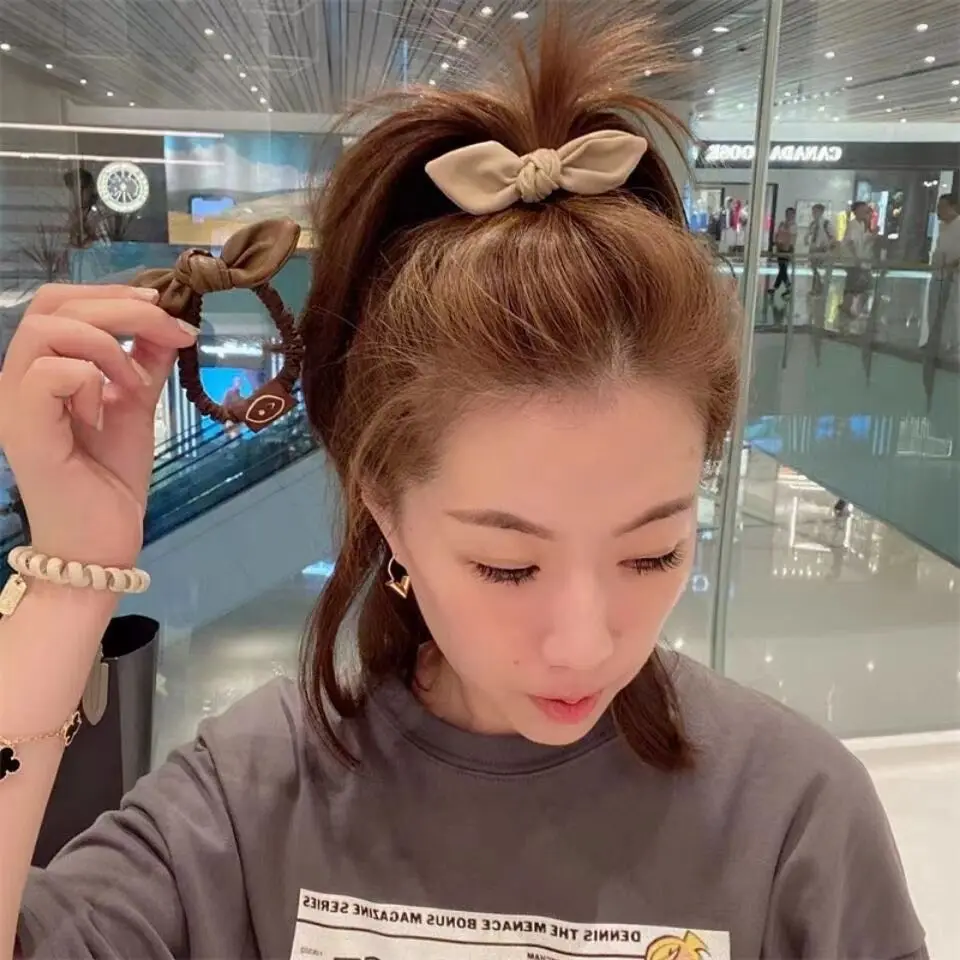 New Women Long Leather Ponytail Hold Hair Tie ободок для волос Headband Hair bands For Girls Hair Accessories gumki do wlosow