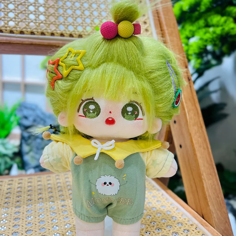 

20cm Kawaii IDol No Attribute Doll Girls Baby Soft Stuffed Fat Body Dolls Anime Cartoon Collection Toys Gifts for Kids Girls Fan