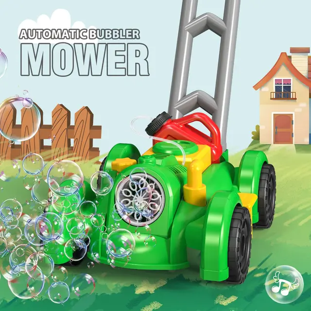 Bubble Blower Dog Bubble Lawn Mower For Toddlers, Automatic Bubble