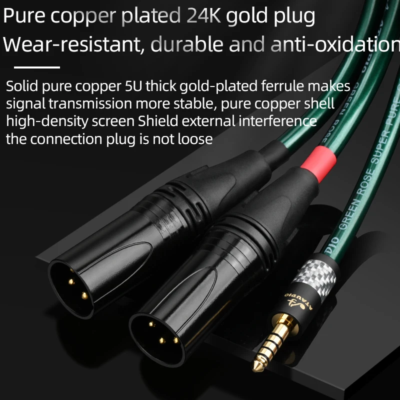 Hifi 4.4mm Balanaced  to 2XLR Audio Cable For Sony WM1A/1Z PHA-1A/2A Z1R 4.4 to 3Pin Xlr Upgrade Cable