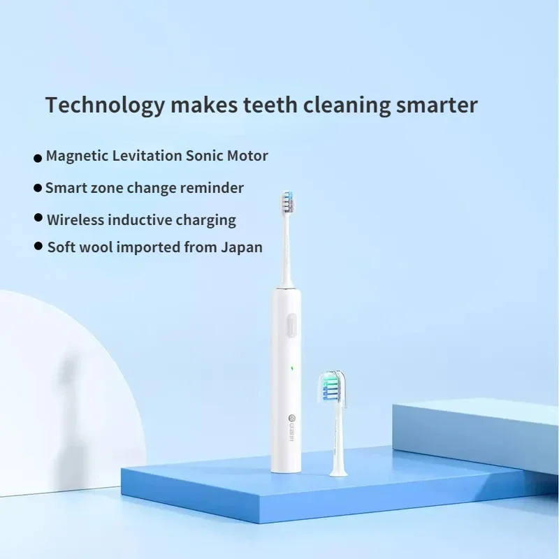 Dr.BEI Sonic Electric Toothbrush C1 IPX7 Level Waterproof Wireless Induction Charging 20 Days Standby with 4pcs Toothbrush Head 3
