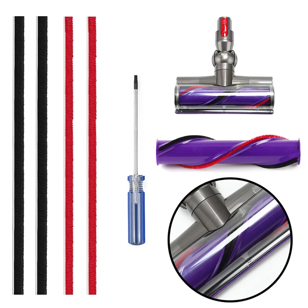 

Brand New Durable High Quality Practical Replaced Plush Strips Rolling Brush Strips Soft Plush 26cm Premium Material Red