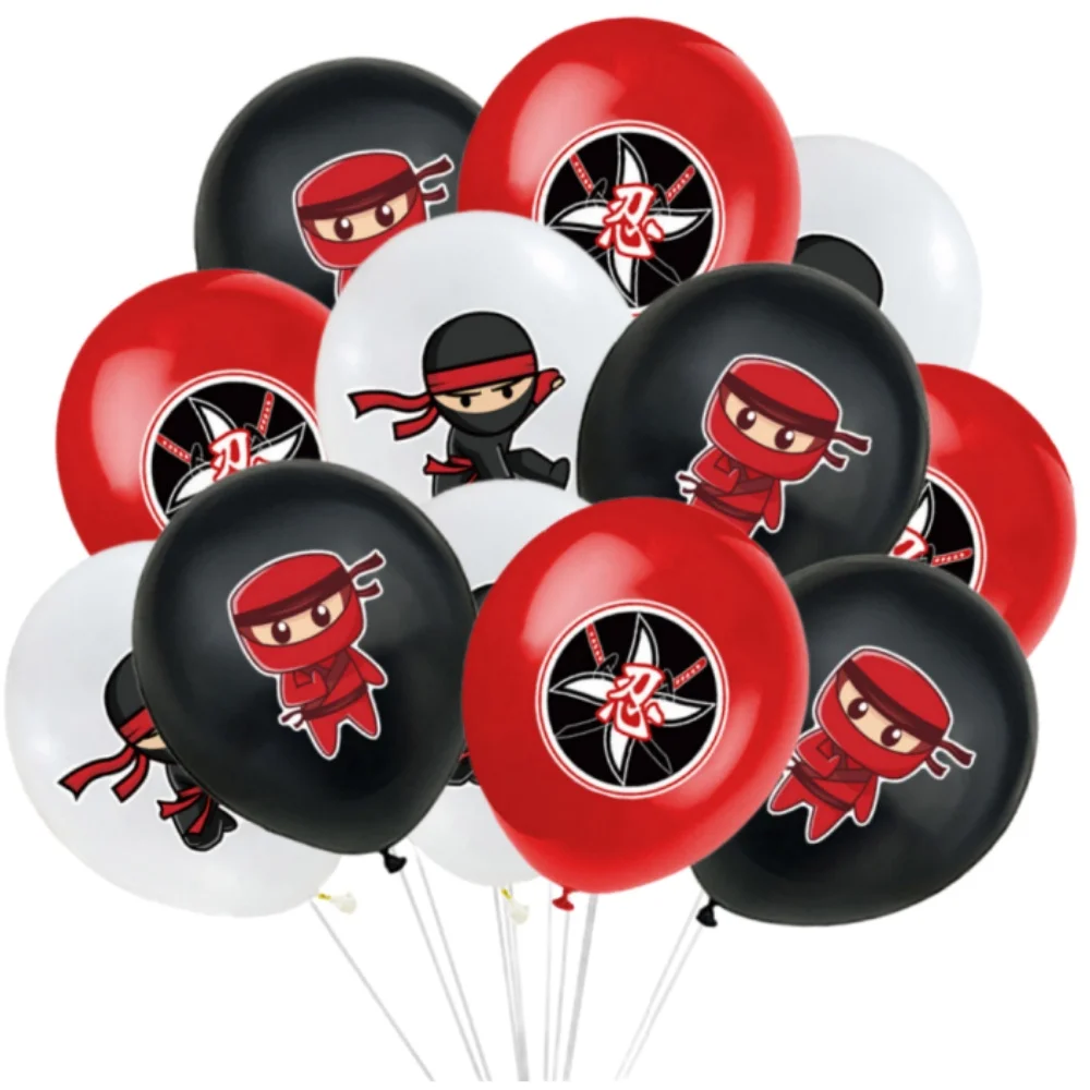 Ninja Birthday Decorations Cartoon Ninja Theme Balloons Disposable Tableware Backdrop Tablecloth Kids Boys Party Event Supplies birthday tableware set birthday party supplies party supplies disposable tablecloth