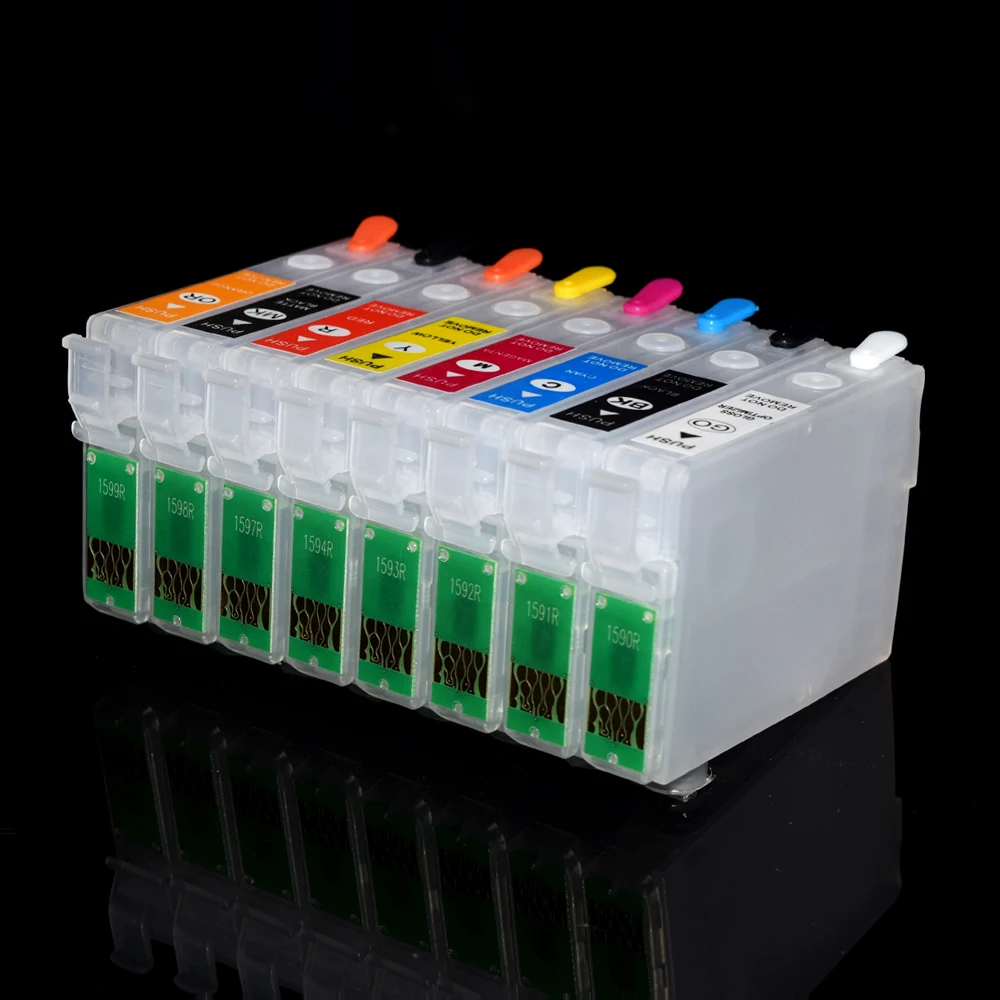 Refillable 8-Color Ink Box with ARC Chip, 15ml Each
