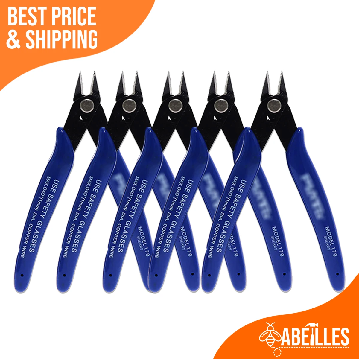 

5 шт. боковые ножницы для резки проволоки, диагональные плоскогубцы, модель 170, ручной инструмент