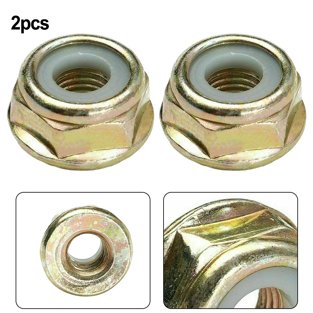 2PCS M10 X 1.25 Left Handed Thread Nut For Lawn Trimmer For Brushcutter With 17mm Wrench Opening For Consistent Performance Use