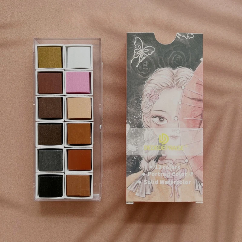 Artist Watercolor Paints Solid 12 Skin Color for Professionals Beginner Painter - 3
