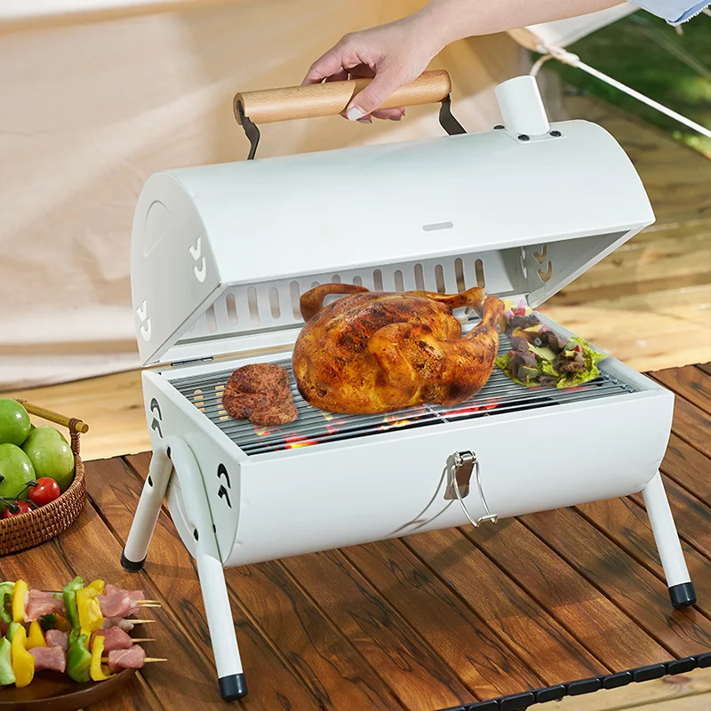 Portable Dual Purpose BBQ Grill Heating Stoves Multifunction Camping Barbecue Grill Rack Net Firewood Stove Ironwork BBQ barbecue grill barbecue stove barbecue charcoal stove barbecue electric stove