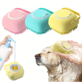 Silicone Pet Bathing Massage Brush 1