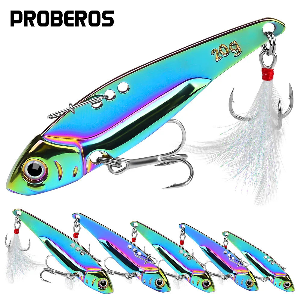 PRO BEROS Metal VIB Blade Vibration Spinner Spoon 5g 7g 12g 15g 20g Fishing  Lures Hard Bait Pesca for All Water Layer Long Shot