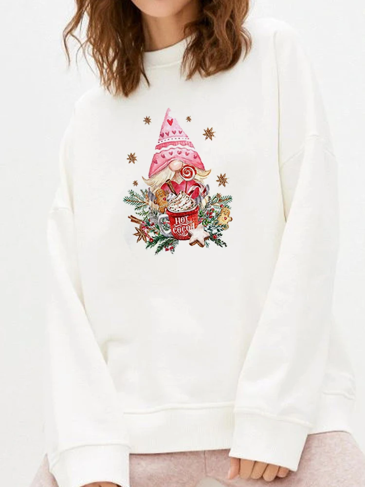 

Merry Christmas Fashion Women Sweatshirt O-Neck Print Long-Sleeved Fashion Clothing Women Fall Spring Female Graphic Hoodies