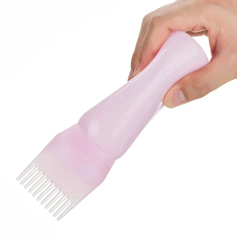 3pcs180ml Oil Scalp hair oil applicator bottle Root Washer Repeatable Filling Bottle Root Comb Applicator Bottle Salon Barbershop Accessories